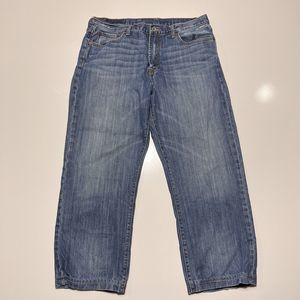 Lucky Brand Straight Leg Jeans Short Size 36x27.5 Vintage Blue Denim